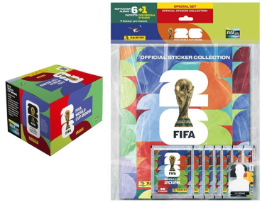 PANINI Box mit 100 Tüten + Starter Set 2, FIFA World Cup 2026